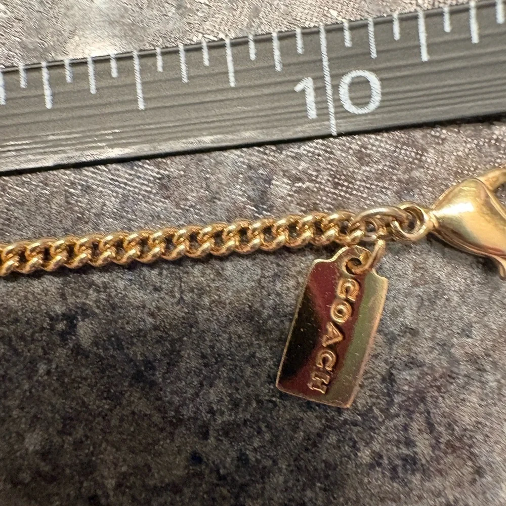 Coach Gold Anklet with Purple and Blue Accents - Picture 5 of 6